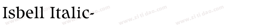 Isbell Italic字体转换